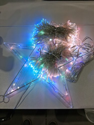 LIGHTING MAGIC CHRISTMAS INDOOR/OUTDOOR LED LIGHT WITH 344 LIGHT WITH REMOTE CONTROL - 12" STAR/11.8FT LED STRINGS/16.4FT LEAD WIRE - MULTI-COLOR/MODES image 6