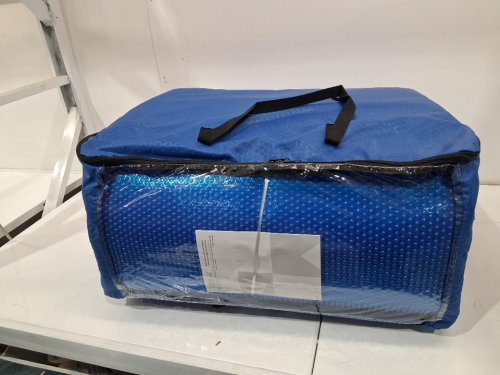 goplus solar blanket pool cover for in-ground & above-ground swimming pools with carry bag - 20ft x 40ft - blue (model: np10869-24) image 3