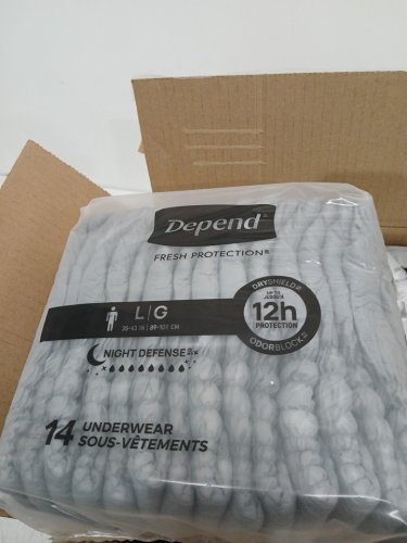 56pk Depends Night Defense Incontinence Disposable Underwear for Men - Overnight Absorbency - Large image 4