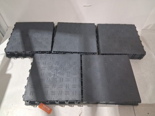 25PK vevor garage interlocking garage flooring tiles - 12"x 12" - grey (model: JQ-3025SMH) image 2