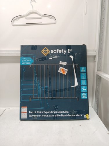 Safety 1st Top of Stairs Expanding Metal Gate - 28" x 27"- 42" - Black (Model: GA090CBLKF2) image 2