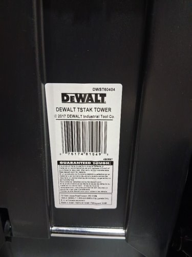 3PC DEWALT TSTAK Modular Portable Tower Toolbox Removable Tool Storage System with Wheels - 20" x 17" x 27" - YELLOW/BLACK (MODEL:DWST60404) image 11