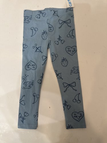 GIRLS CARTER'S CHILD OF MINE PRINTED LEGGINGS - 4T - BLUE image 2