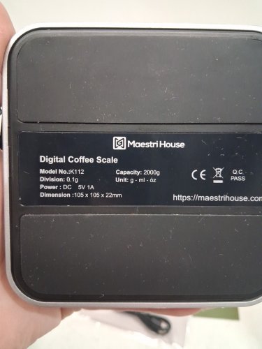 maestri house digital coffee scale - 0.5kg min 2kg max - black - (model:s2/k112) image 3