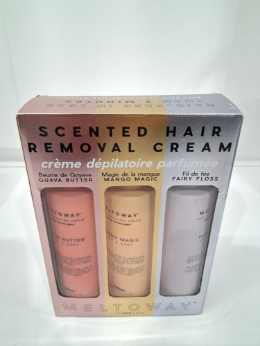 3pc meltoway scented hair removal cream - 200ml each - guava butter / mango magic / fairy floss image 2