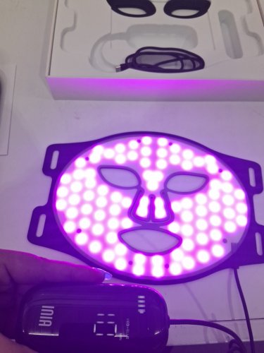 inia glow 2 led red light therapy mask - black (style: in-fm002) image 7