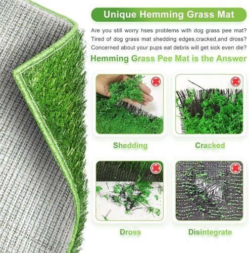 3pc HOMPET Pet Potty Pet Park Deluxe Grass Mat - 25" x 20" (Model: MJ0N) image 4