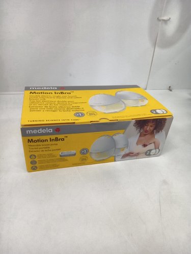 MEDELA MOTION INBRA WEARABLE BREAST PUMP - WHITE/YELLOW - (MODEL: YM-8801) image 7