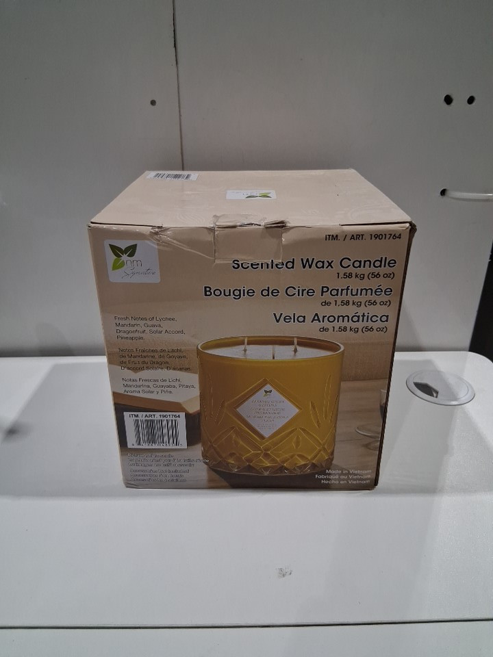 nature's mark Signature Scented Wax Candle - 56OZ/1.58 kg - Lychee, MANDARIN, GUAVA, DRAGONFRUIT, AND PINEAPPLE - (Model: 1901764) image 2