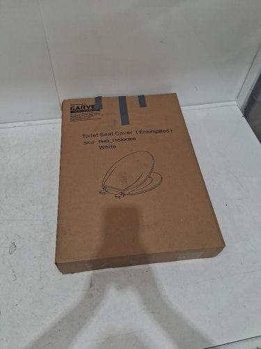 Garvee elongated soft close easy clean plastic toilet seat - 19" - white - (model: pho_11gxk800) image 2