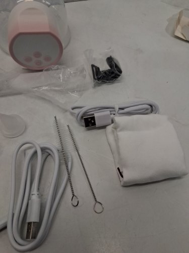 MOMCOZY DOUBLE WEARABLE HANDS FREE BREAST PUMPS - WHITE/PINK (MODEL: S12 PRO-V) image 4
