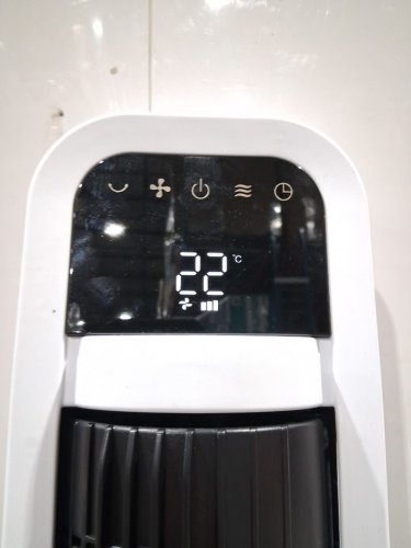 omnibreeze premium 38" Rotating tower fan with wifi CONTROL, 5-SPEEDS & REMOTE - white/BLACK (model: 5333021/dc2313r-g) image 4