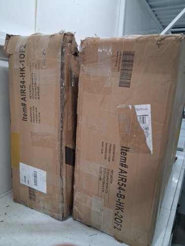 *2 boxes* aivituvin outdoor wooden cat/pet enclosure with 4 tiers - 77" x 36" x 69" - brown/gray(see notes) - (model: air54-hk) image 5