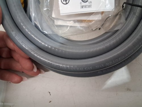 HUM OUTDOOR GAS HOSE - 12FT 3/8" 1/2 PSI - GREY image 2
