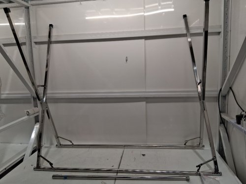 jauree portable metal clothes drying rack - 60" - 95" - stainless ssteel image 4