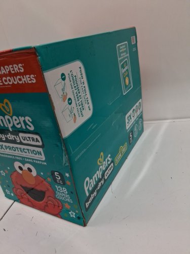 138pk Pampers Baby Dry Ultra disposable Diapers - size 5 (27+lb) - elmo sesame street image 3