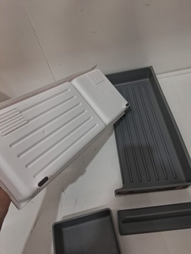 OXO GOOD GRIPS EXPANDABLE KITCHEN TOOL DRAWER ORGANIZER - 16" LONG - 7"-13" WIDE - GREY/WHITE. image 4