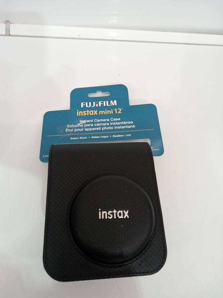 fujifilm instax mini12 camera case with strap - black (model: 600024120) image 2