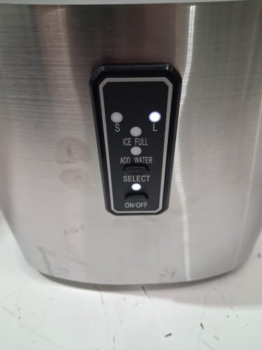 EUHOMY COUNTERTOP ICE MAKER MACHINE WITH HANDLE, BASKET & SCOOP - MAKES 26LB PER DAY - SILVER (MODEL: IM-01X/IM008-BSI-CAEH) image 3