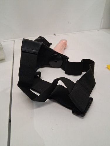 ADULTS DEAR RABBITS Strap-on with Mesh Carrying Bag- 8" - FLESH image 3