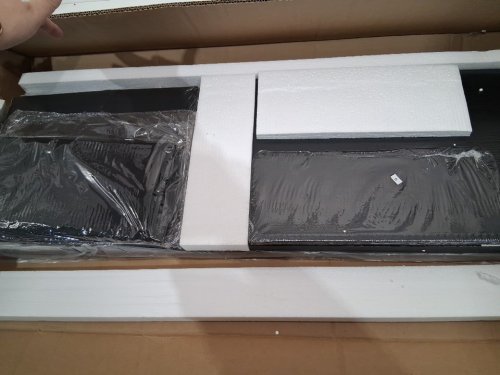 5 drawer with charging station nightstand - 12" x 16" x 39" - black (model:55scnt5db) image 5
