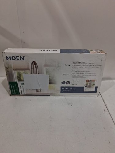 Moen Adler One-Handle High Arc Pulldown Kitchen Faucet with Power Clean and optional deck plate - Spot Resist Stainless (MODEL: 87233SRS) image 3