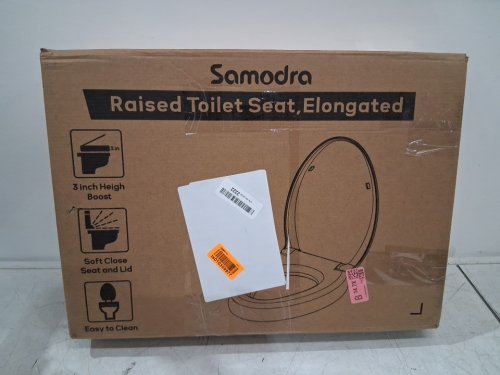 SAMODRA RAISED TOILET SEAT RISER - 3" - WHITE image 2