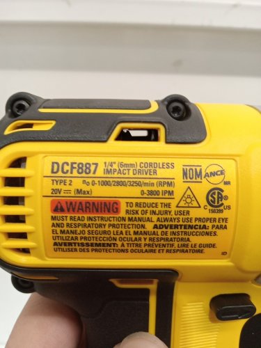 DEWALT 20V MAX XR Li-Ion Brushless 3-Speed Impact Driver *TOOL ONLY* - 1/4" - yellow/black (MODEL: DCF887) image 5