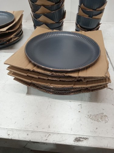 24pc Safdie Cara Dinnerware Set - dark grey (model: 1800142) image 6