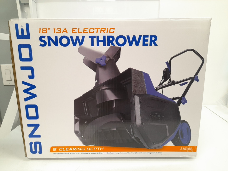 SNOWJOE 18" ELECTRIC 13AMP SINGLE-STAGE SNOW THROWER - 8" CLEARNING DEPTH - BLUE/BLACK (MODEL: SJ618E) image 5