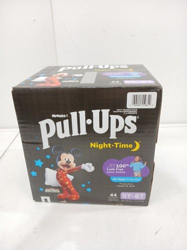 44PK boys huggies night-time pull ups - 5T to 6T - 40 to 60LBS - mickey mouse image 2