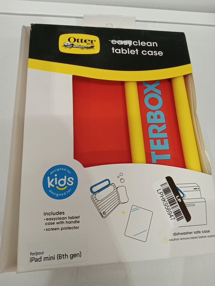 kid's otterbox easy clean tablet case for ipad mini 6th gen - orange/yellow (Model: 77-90403) image 2