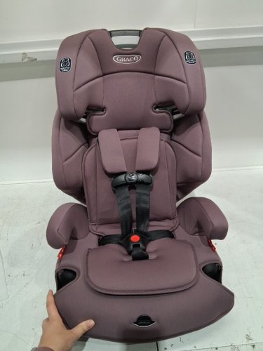 GRACO TRANZITIONS 3-IN-1 LIGHTWEIGHT ADJUSTABLE HEIGHT HARNESS BOOSTER CAR SEAT WITH CUP HOLDERS - 100LB MAX WEIGHT - ELOISE PURPLE (MODEL: 2217080) image 5