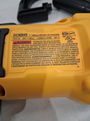Dewalt Cordless Variable-Speed Rotary Polisher Kit With Carrying Bag and Batteries - 7" 20V (Model: DCM849) image 8