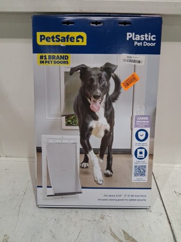 PetSafe Plastic Pet DOG/Cat Door with Soft Tinted Flap - Large - 12.5" x 19.75" - white (model: PPA00-10960) image 2