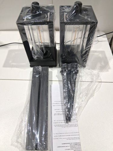 2PK naturally solar vintage style Led pathway light - 25lm - black (model: 1937955) image 3