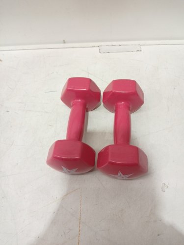 2PK yes4all vinyl coated dumbbells - 10lbs each - pink image 3