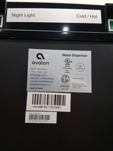 AVALON 3-TEMPERATURE BIOGUARD BOTTOM FILL HOT AND COLD WATER DISPENSER FOR 3-5GAL JUGS - 13" X 41" X 12" - 400W - BLACK (MODEL: A4BLWTRCLR) image 14