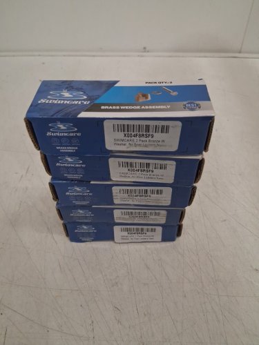 5 (2PK) Swimcare Brass Pool Ladder Rail Wedge Triangle Anchor Kit - 1" x 0.9" x 1" (Model: image 3