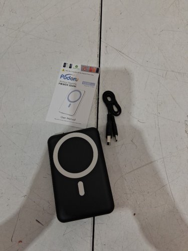 Podoru Magsafe Magnetic Battery Pack with Type-C Cable for Wireless Charger - 10000mAh - 15W - BLACK (model: ‎KT-D003) image 3