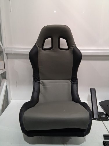 cirearoa Gaming Chair Driving Cockpit Racing Wheel Stand with seat - FITS MOST WHEELS 330LBS MAX - black/grey image 4