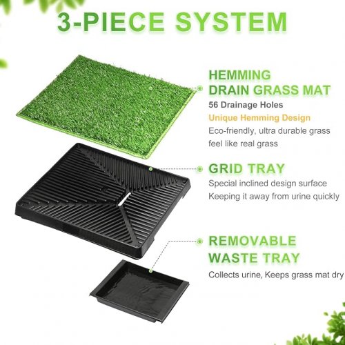 3pc HOMPET Pet Potty Pet Park Deluxe Grass Mat - 25" x 20" (Model: MJ0N) image 3