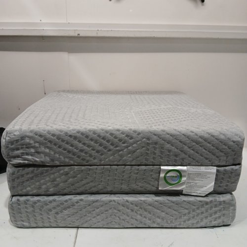 TRIFOLD Folding MATTRESS - 75" X 25" X 4" - TWIN - grey image 2