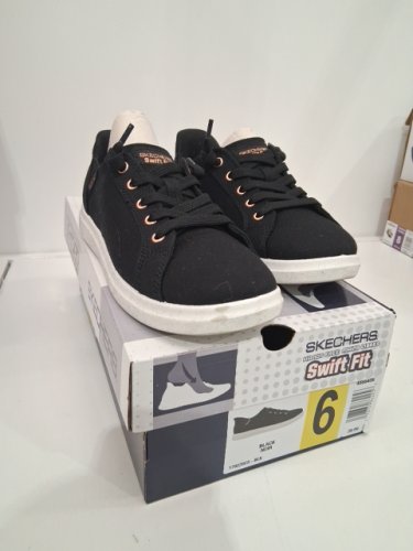 Women's Skechers Swift Fit Memory Foam Sneakers Shoes - Size 6 - Black/brass (style: 4888406 / 179228cs) image 2
