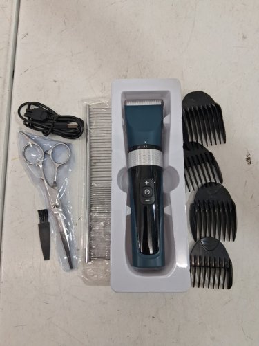oneisall cordless low noise cat grooming clipper for matted long hair - 5-speed - green (model: yp-7268). image 4