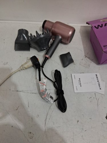WAVYTALK IONIC EMITTING HAIR DRYER WITH DIFFUSER & CONCENTRATOR ATTACHMENTS - PINK/GREY (MODEL: QL-5917BDC) image 3