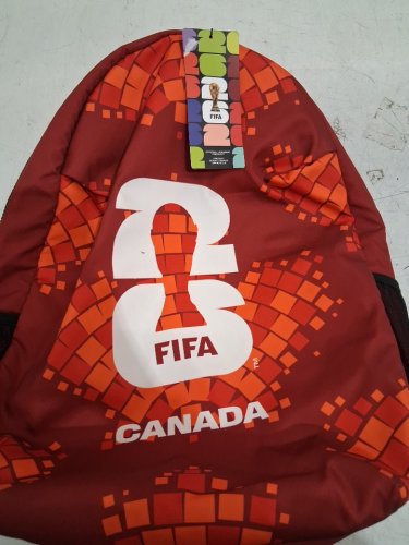 adult unisex fifa world cup 2026 team canada backpack - red/white (model: 1986061) image 2