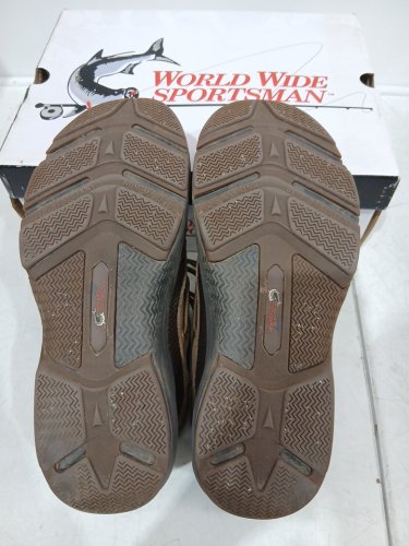 Worldwide Sportsman Blue Water Boat Shoes with non-slip rubber outsoles - 11 medium - Dark Brown / green (style: 5421021) image 4