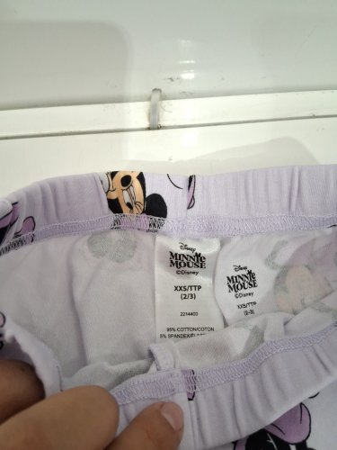 3PC GIRL'S MINNIE MOUSE clothes - 1 SWEATER, 1 LONG PANTS, 1 SHORTS - xxs (2/3) - purple/pink image 4
