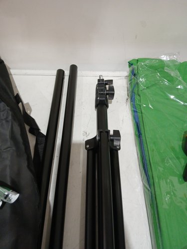 T-SHAPE PORTABLE BACKGROUND BACKDROP SUPPORT STAND KIT WITH 4 SPRING CLAMPS, 5FT x 8.5FT - BLACK (MODEL:EM-TSBS2615) image 5